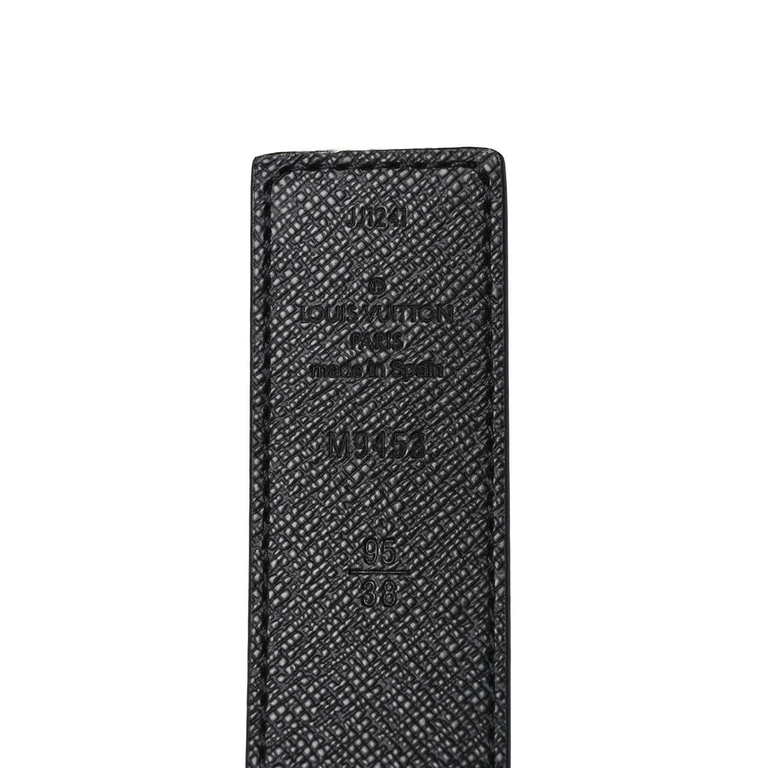 Louis Vuitton Calfskin Monogram 30mm LV Initiales Reversible Belt 95 38 Black 3 of 5