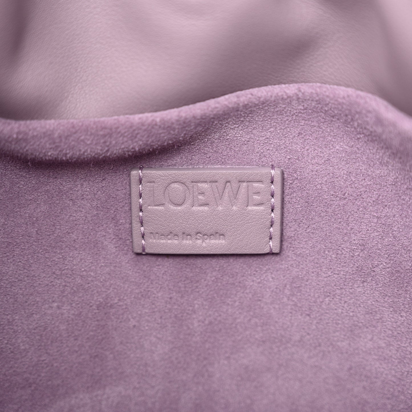 Calfskin Monochrome Flamenco Knot Clutch Pale Aubergine Glaze