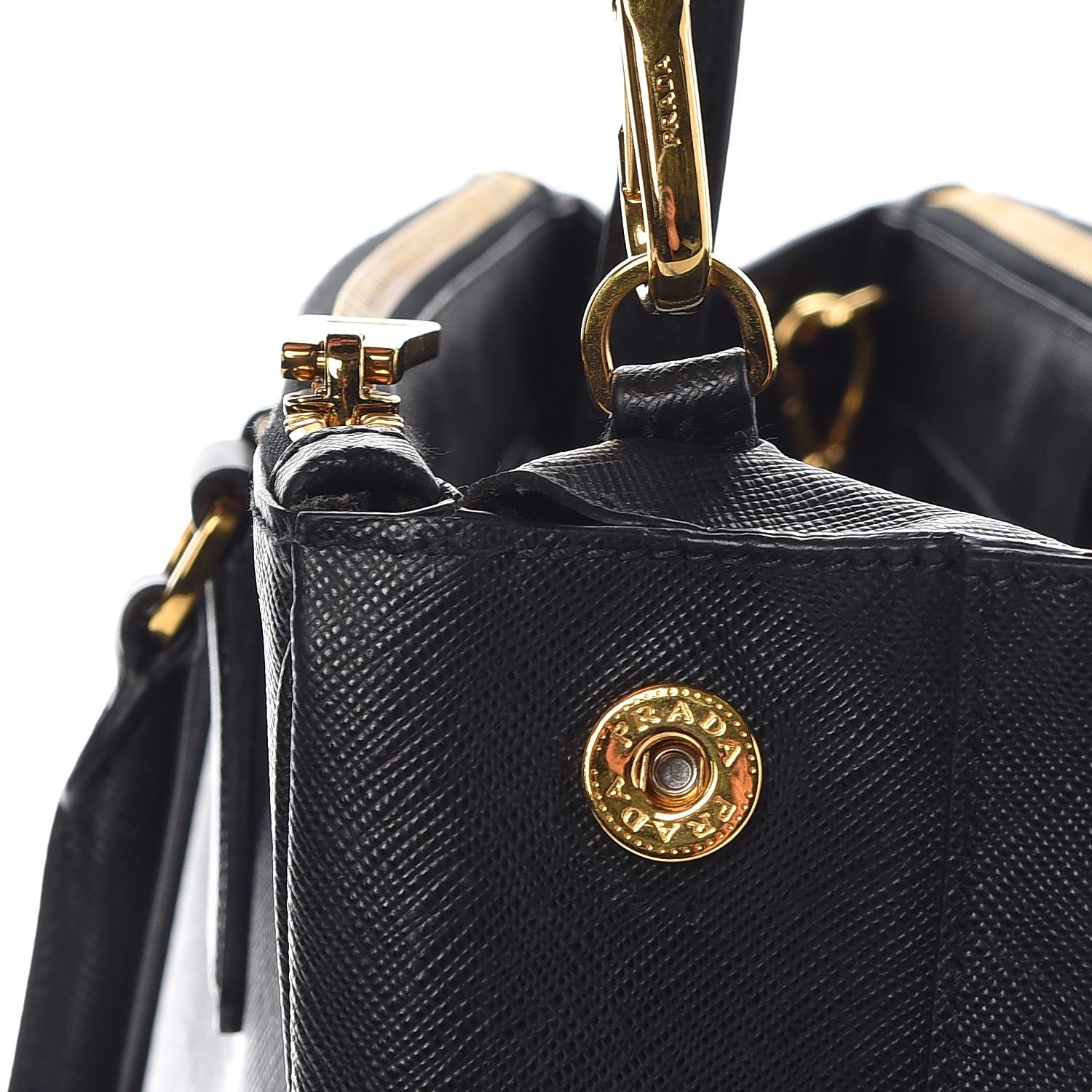 Prada Saffiano Large Galleria Double Zip Tote Black 10 of 17