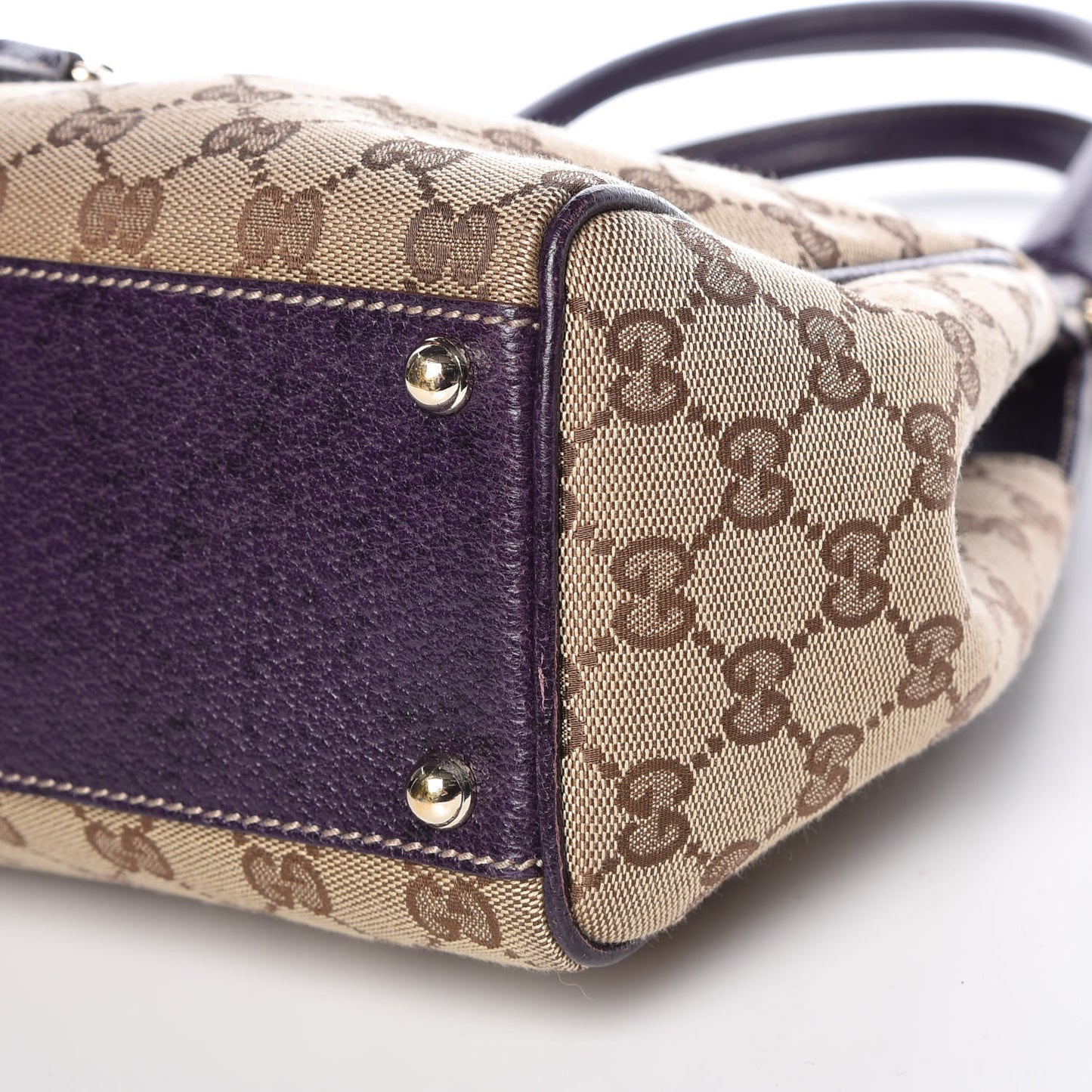 Monogram Calfskin Bardot Tote Purple
