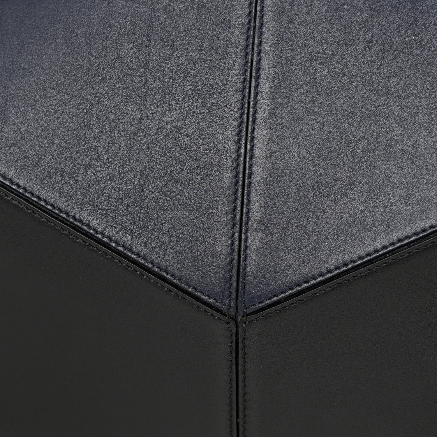 Celine Smooth Calfskin Bi-Color Medium Tri-Fold Bag Black Dark Sea 20 of 20
