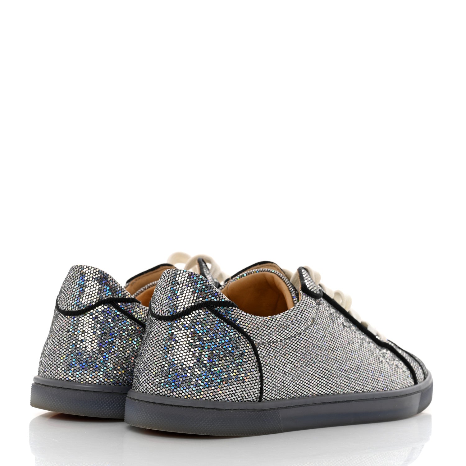 Christian Louboutin Seava Glitter Disco Ball Flat Sneakers 37 Multicolor 4 of 9