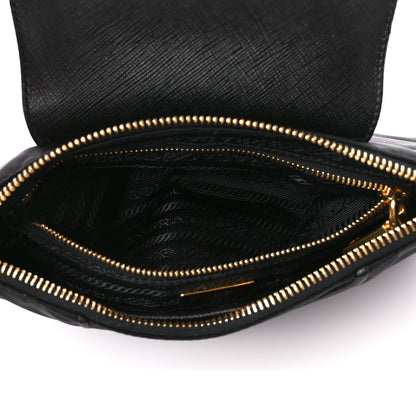 Prada Tessuto Nylon Saffiano Crossbody Bag Black 6 of 12