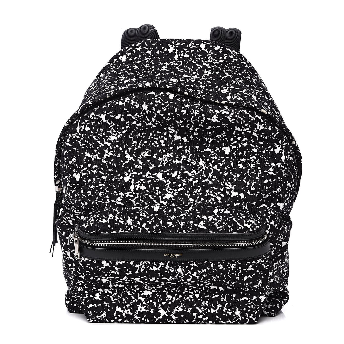 Printed Canvas Hunting Backpack Black White