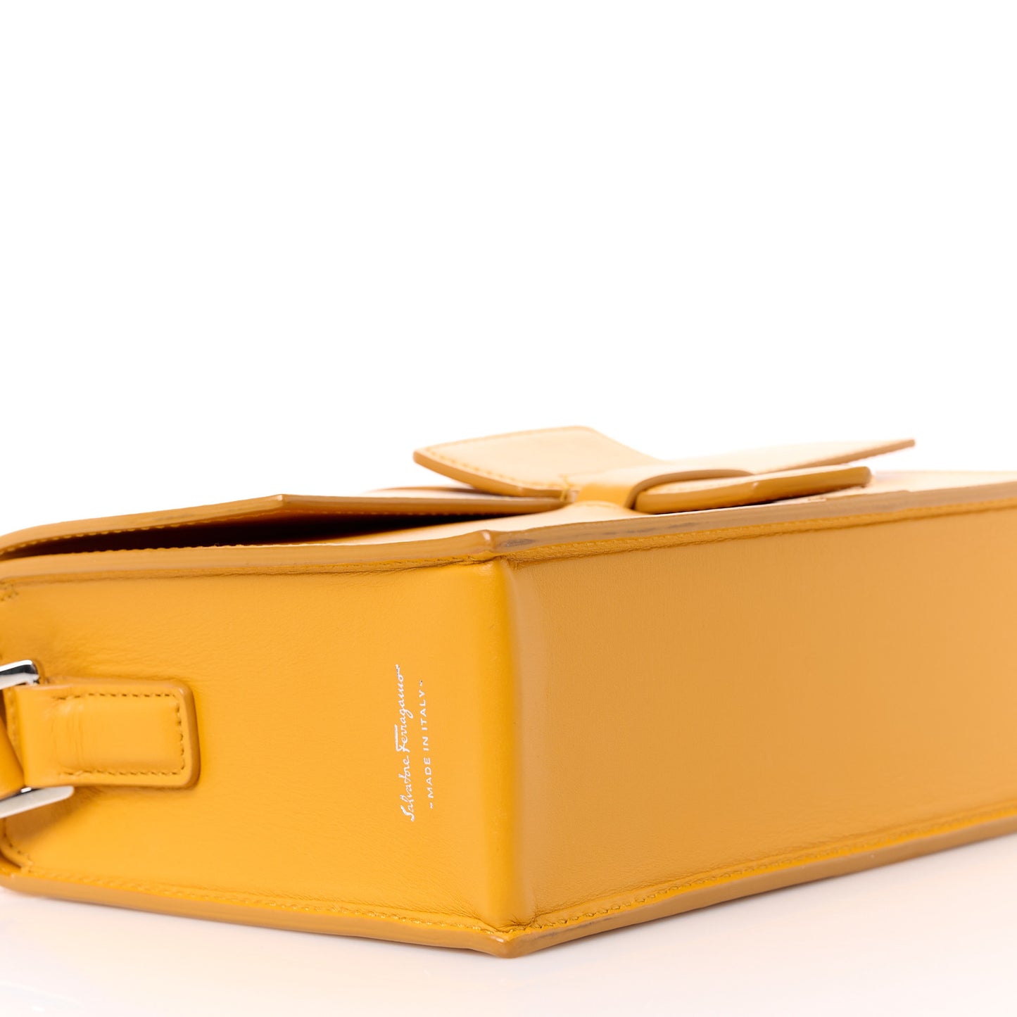 Calfskin Altea Box Shoulder Bag Yellow