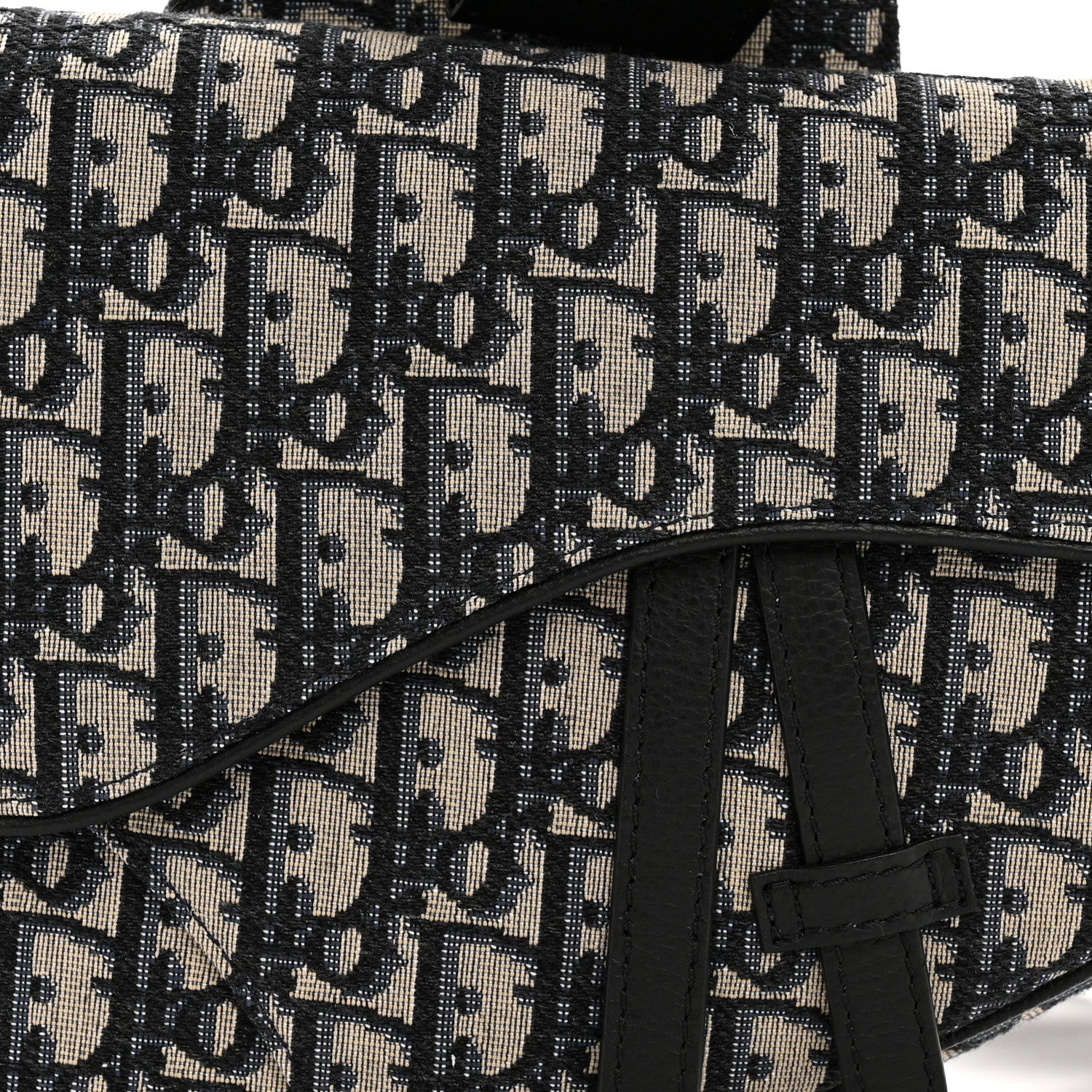 Christian Dior Oblique Mens Saddle Bag Blue 8 of 12