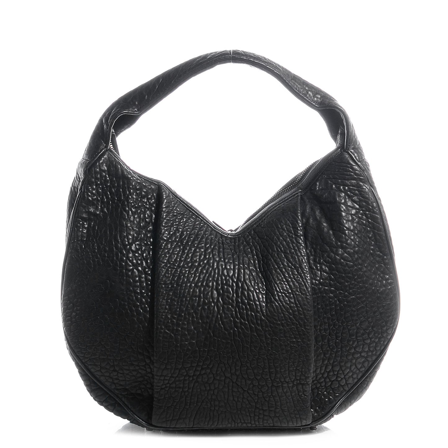 Pebbled Leather Morgan Hobo Black