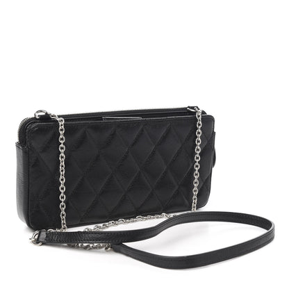 Mulberry Shiny Buffalo Quilted Plaque Wallet on Chain Black 2 of 9