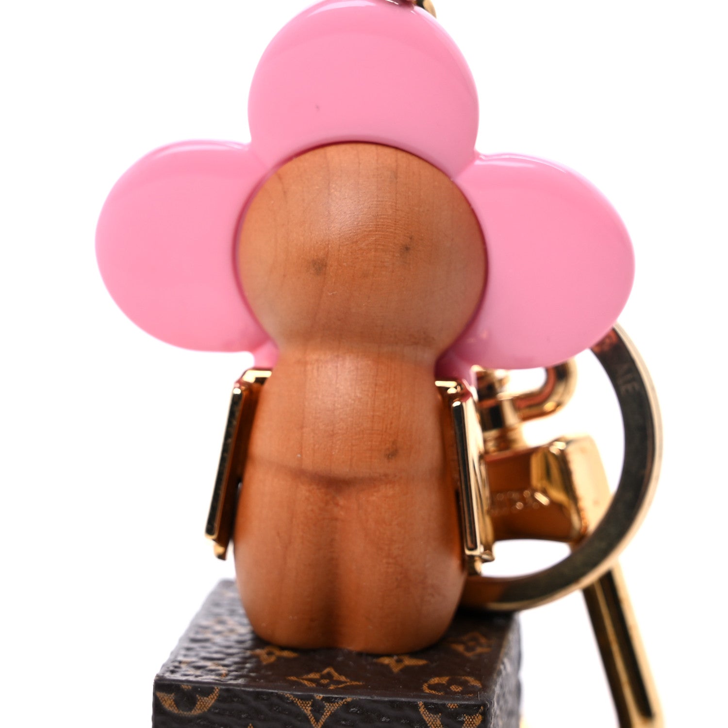 Louis Vuitton Resin Wood Vivienne Trunk VIP Bag Charm Key Holder Pink 3 of 3