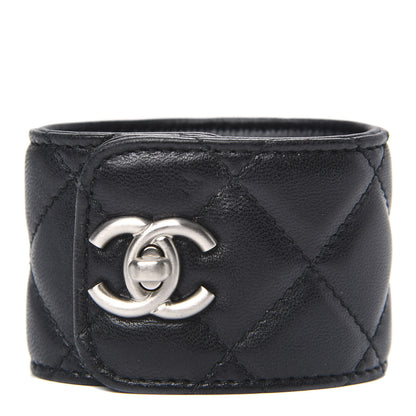 Chanel Lambskin Quilted CC Turnlock Cuff Black 1 of 4
