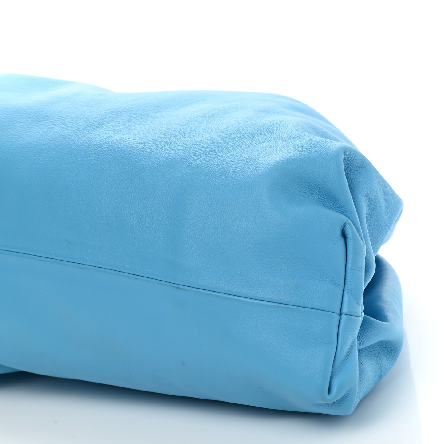Smooth Butter Calf The Pouch Oversized Clutch Sky Blue