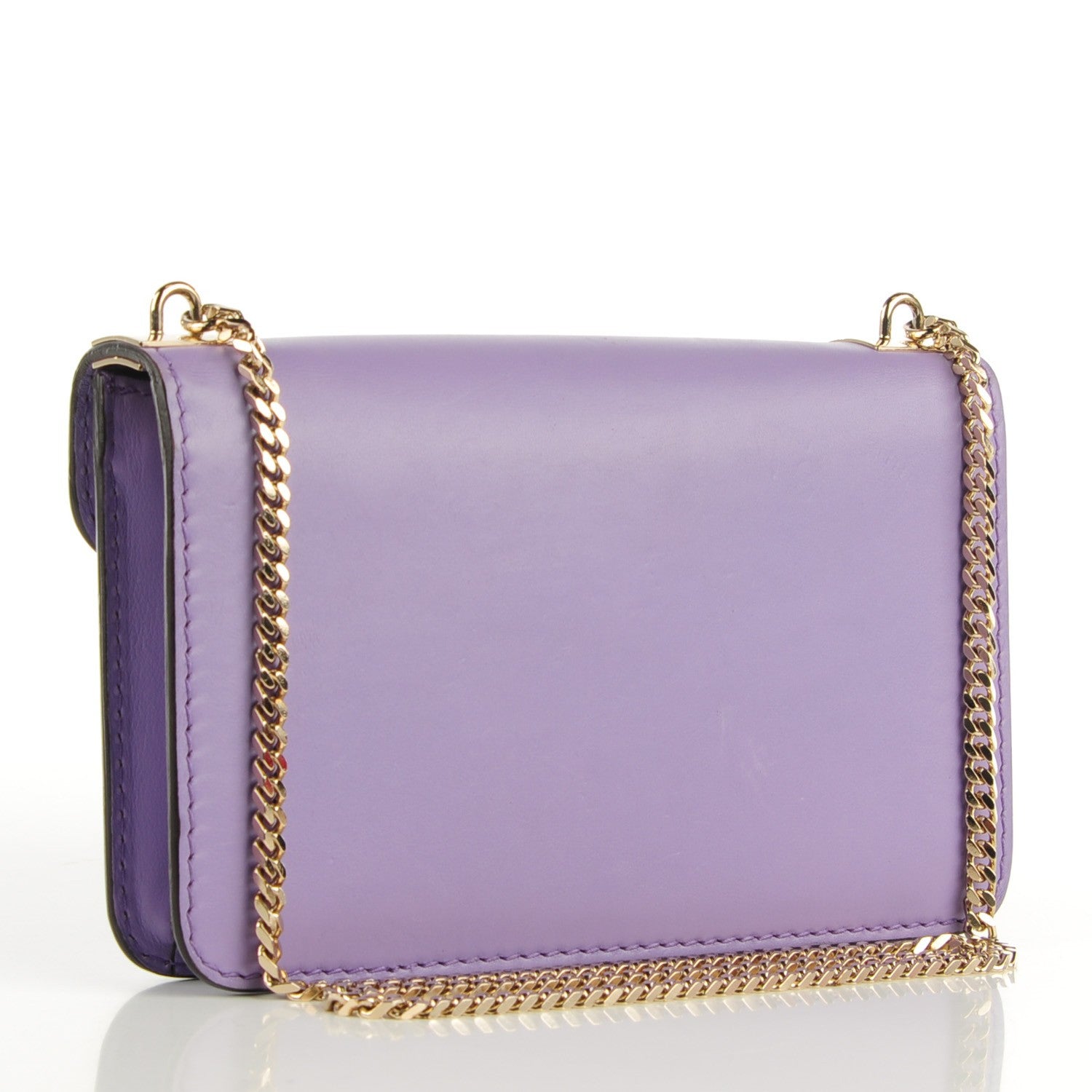 Gucci Lambskin 1973 Chain Shoulder Bag Lilac 3 of 9