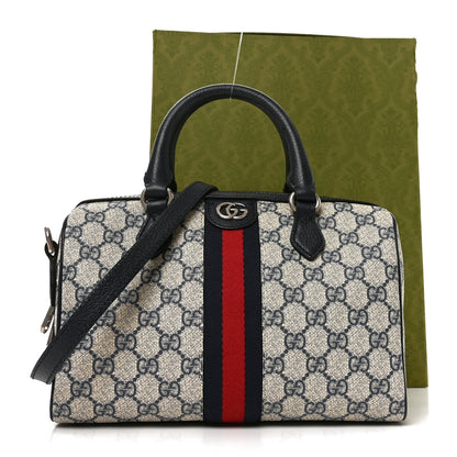 Gucci GG Supreme Monogram Web Small Ophidia Top Handle Bag Beige Blue 11 of 11