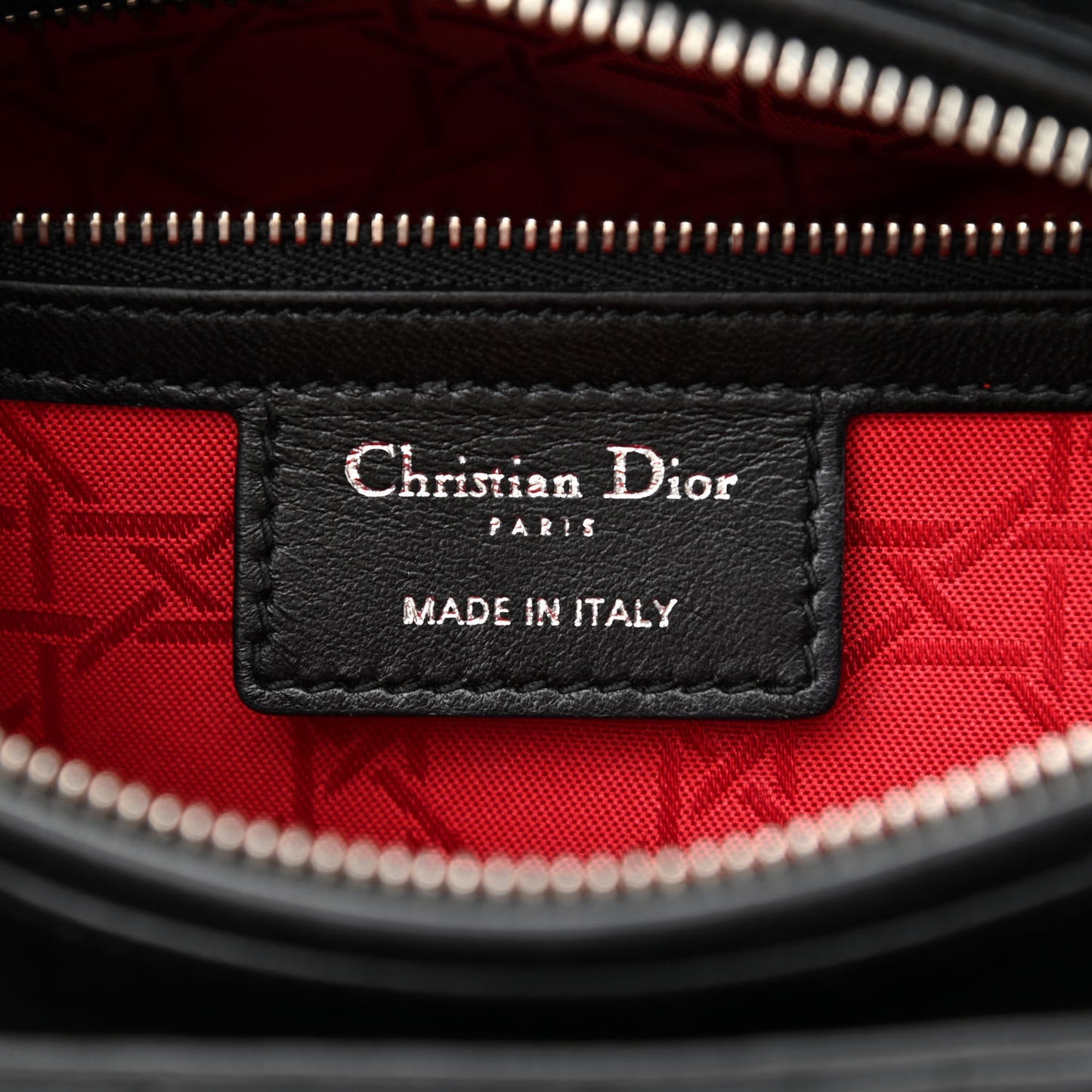 Lambskin Cannage Medium Lady Dior Black
