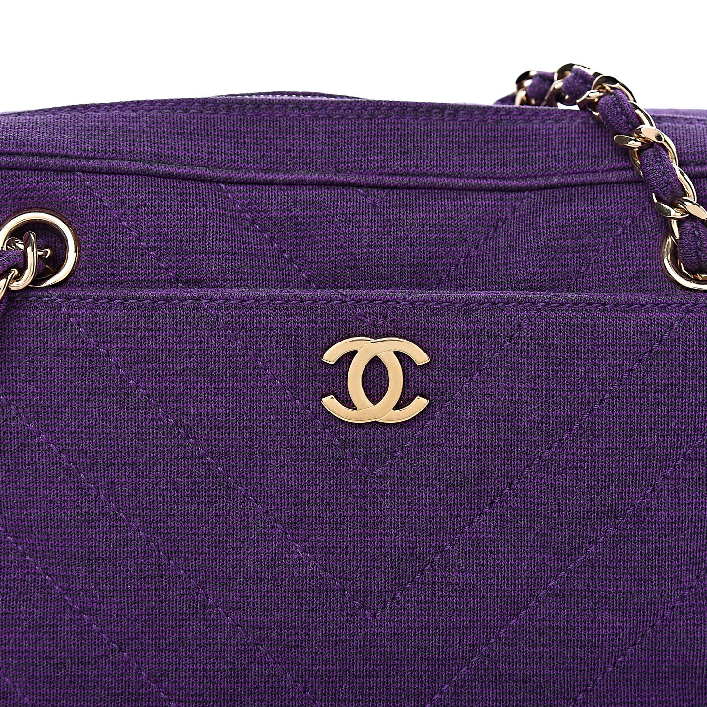 Jersey Chevron Quilted Camera Case Purple