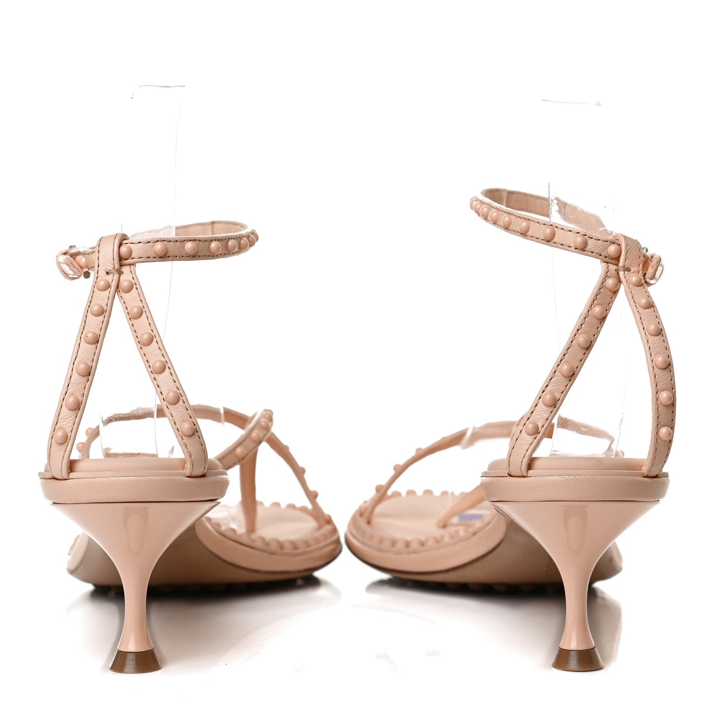 Lambskin Lagoon Bubble 55mm Sandals 40 Macaroon
