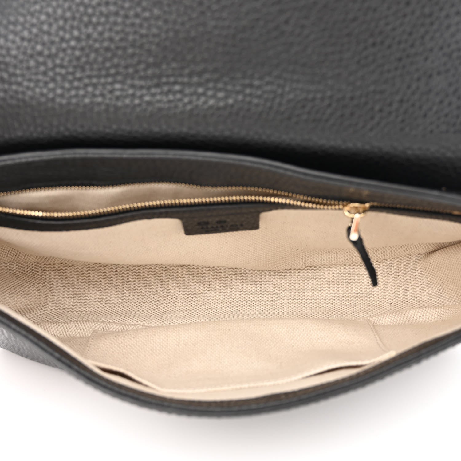 Gucci Pebbled Calfskin Medium Soho Flap Crossbody Black 5 of 10