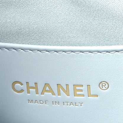 Chanel Caviar Quilted Medium Chanel 25 Handbag Light Blue 8 of 11
