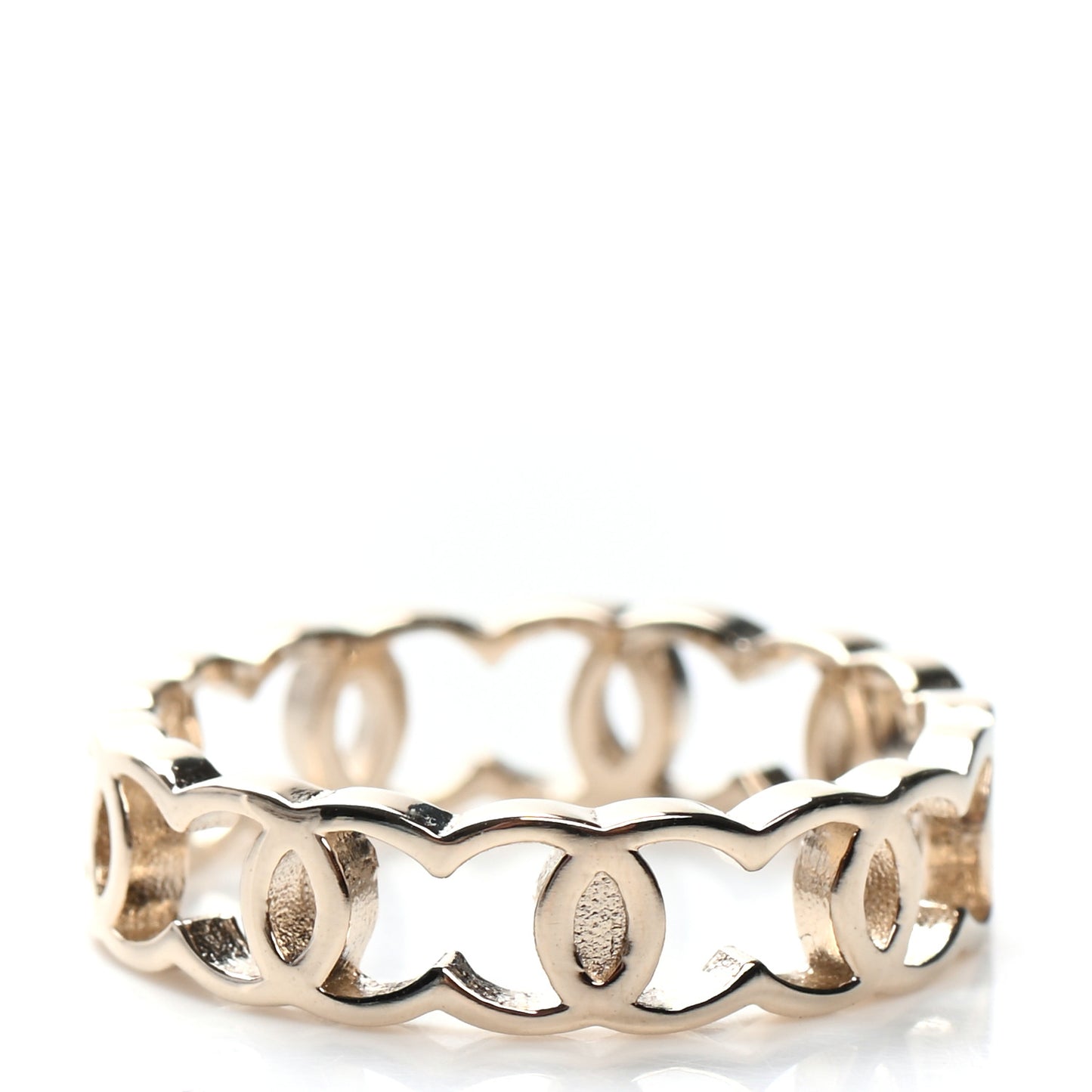 Metal Chain CC Ring 6.25 Gold
