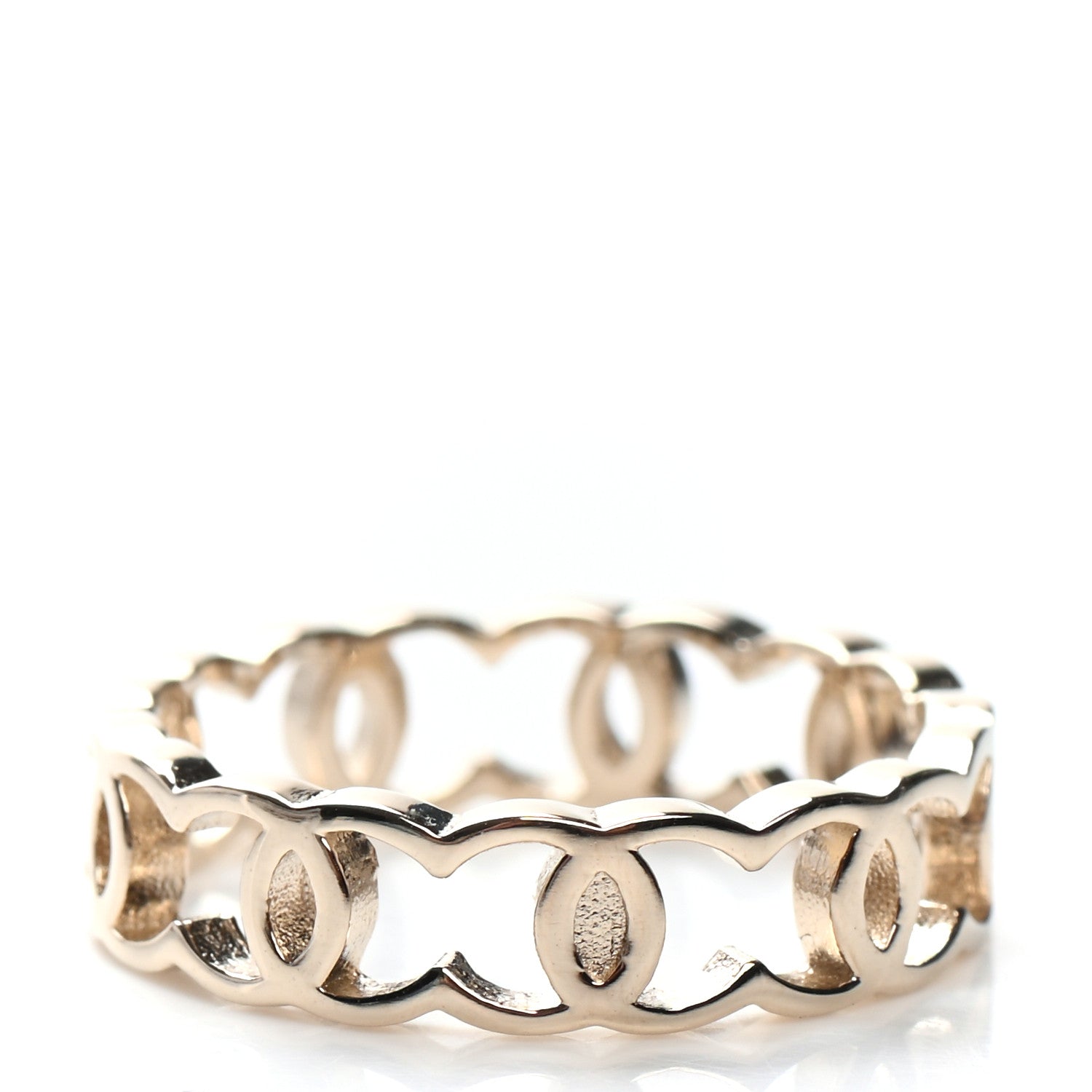 Chanel Metal Chain CC Ring 6.25 Gold 3 of 5