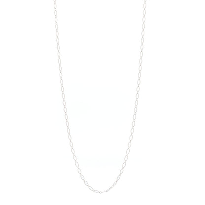 Tiffany 18K White Gold Oval Link Chain Necklace 1 of 4
