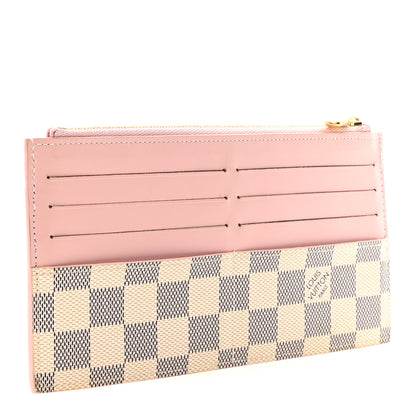 Louis Vuitton Damier Azur Slim Purse Rose Ballerine 5 of 14