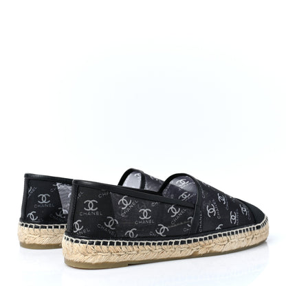 Chanel Mesh Grosgrain CC Espadrilles 41 Black White 4 of 7
