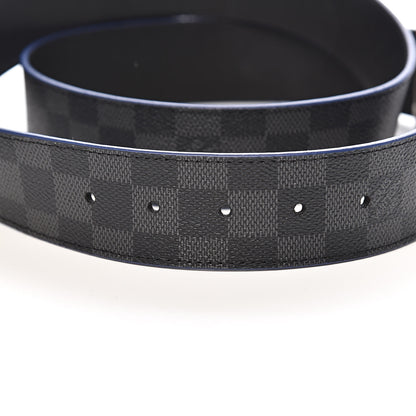 Louis Vuitton Damier Graphite Calfskin 40mm LV Initiales Reversible Belt 100 40 Black 5 of 6