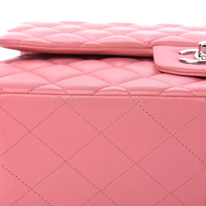 Chanel Lambskin Quilted Jumbo Double Flap Pink 13 of 14