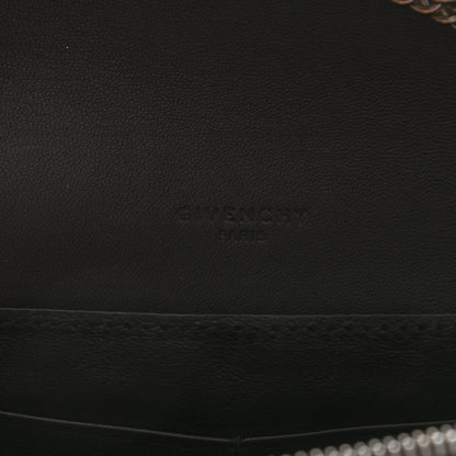 Givenchy Metallic Lambskin Logo Chain Wallet Silver 6 of 10