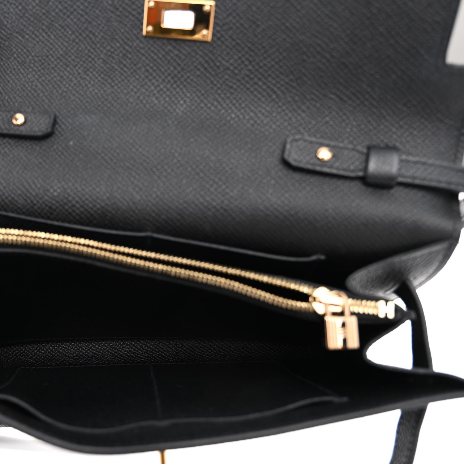 Hermes Epsom Kelly Wallet To Go Black 5 of 11