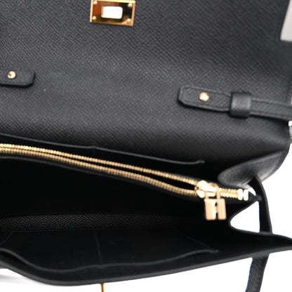 Hermes Epsom Kelly Wallet To Go Black 5 of 11