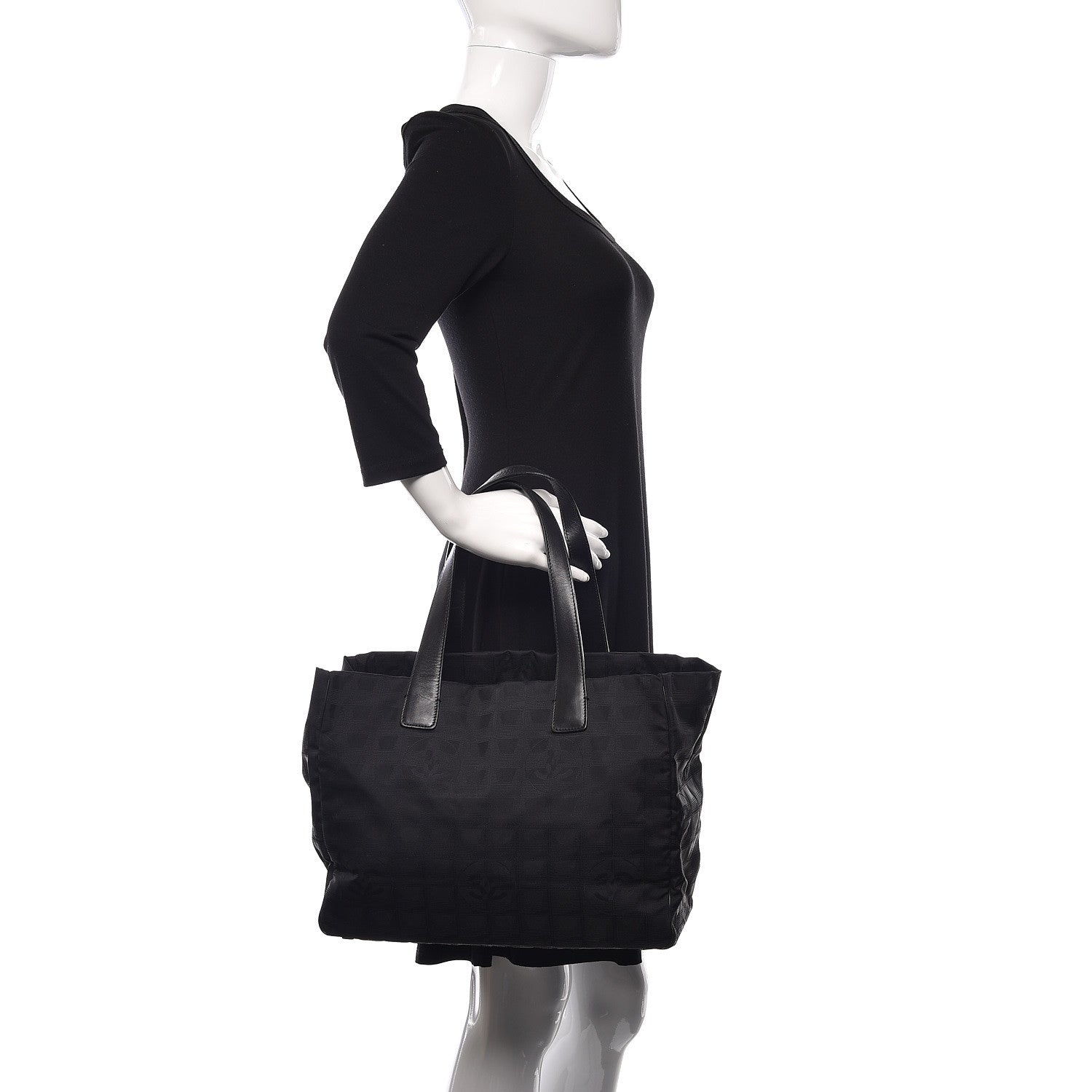 Chanel Nylon Large Travel Tote Black 2 of 16