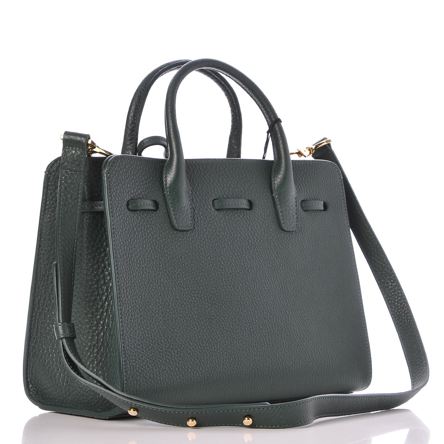 Tumble Calfskin Mini Sun Bag Moss