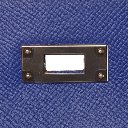 Hermes Epsom Horseshoe Kelly Sellier 28 Bleu Electrique Craie 21 of 35