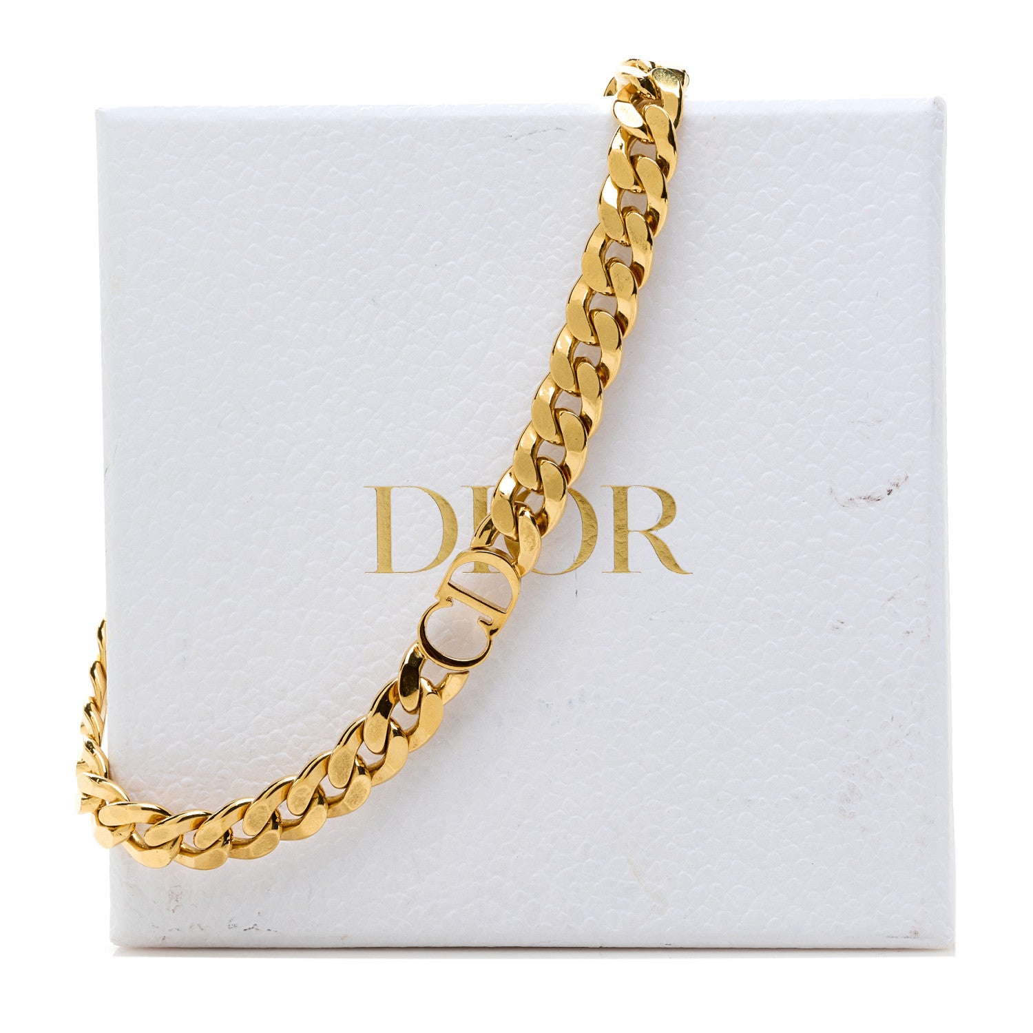 Christian Dior Metal CD Choker Necklace Gold 5 of 5