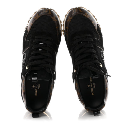Louis Vuitton Suede Monogram Run Away Sneakers 35 Black 2 of 10