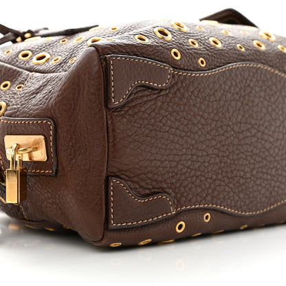 Prada Vitello Daino Grommet Satchel Bruciato 6 of 11