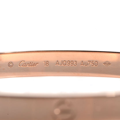 Cartier 18K Pink Gold LOVE Bracelet 18 3 of 4