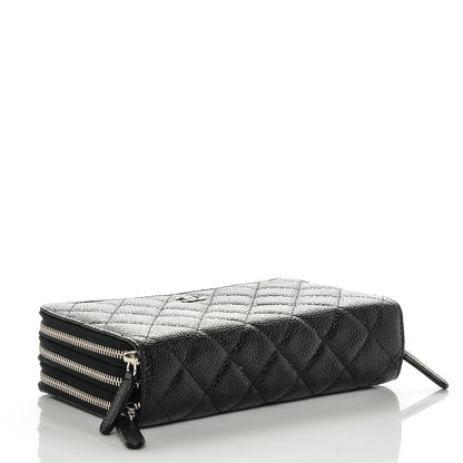 Chanel Caviar Quilted Large Zip Around Phone Holder Black 4 of 7