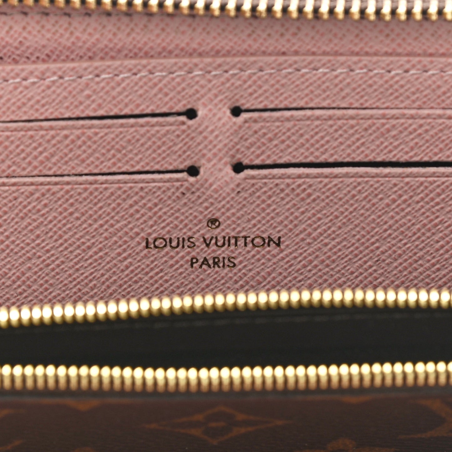 Monogram Clemence Wallet Rose Ballerine