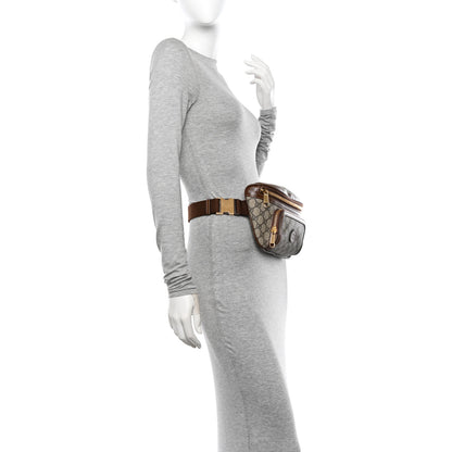 Gucci GG Supreme Monogram Textured Calfskin Retro Interlocking G Belt Bag Beige Ebony Brown Sugar 2 of 12