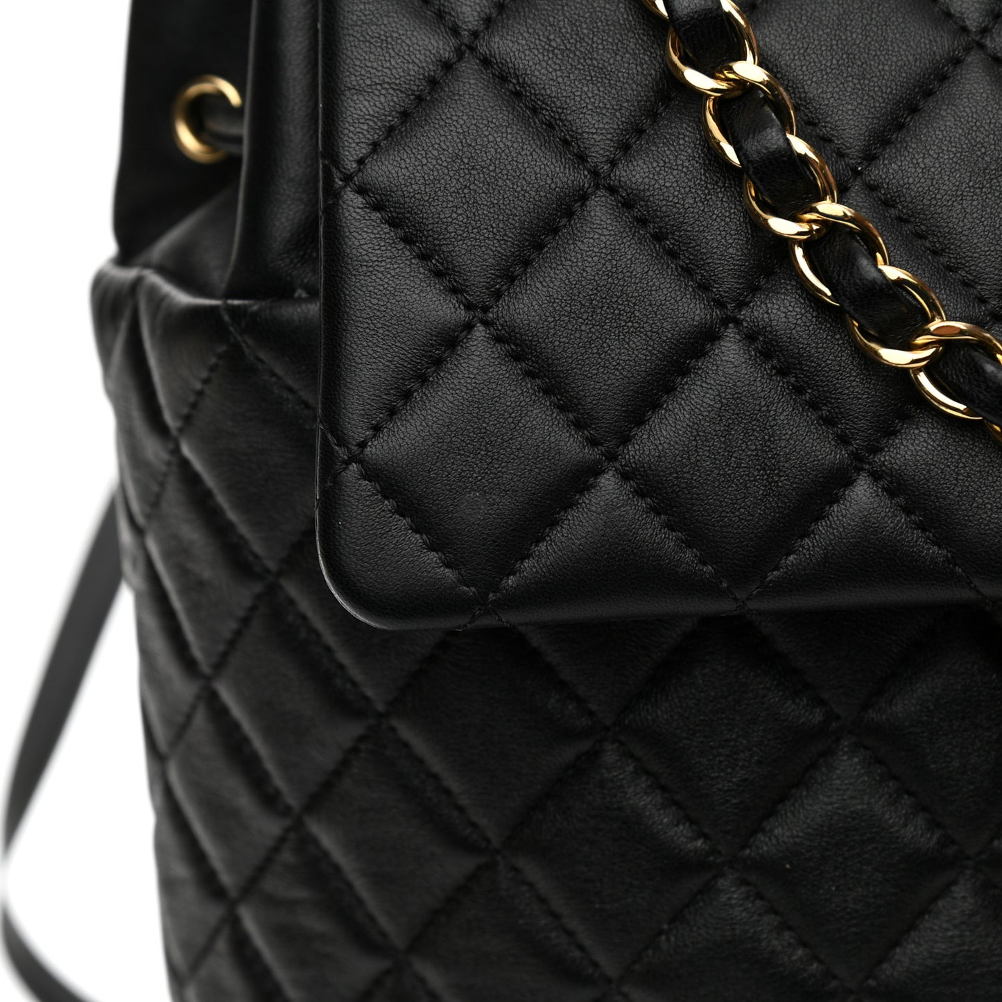 Calfskin Quilted Large Urban Spirit Backpack Black