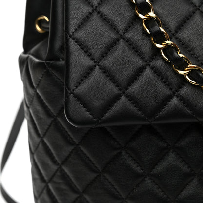 Chanel Calfskin Quilted Large Urban Spirit Backpack Black 11 of 12