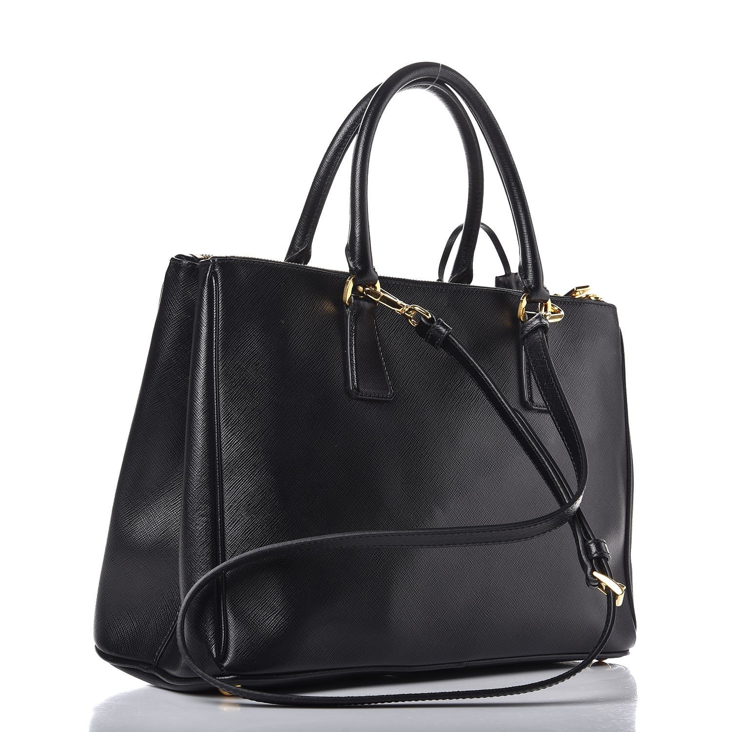 Prada Saffiano Medium Galleria Double Zip Tote Black 4 of 13