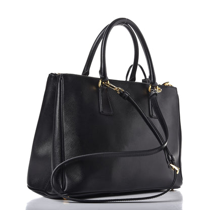 Prada Saffiano Medium Galleria Double Zip Tote Black 4 of 13