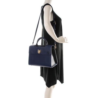 Christian Dior Bullcalf Medium Diorever Flap Navy 2 of 7