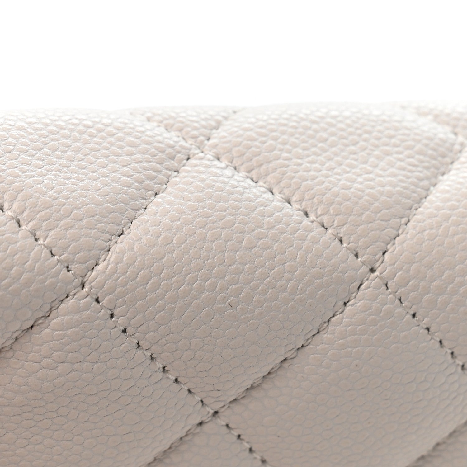Chanel Caviar Quilted CC Turnlock Wallet On Chain WOC White 13 of 13