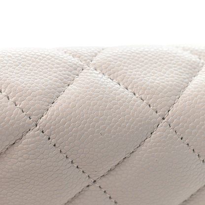 Chanel Caviar Quilted CC Turnlock Wallet On Chain WOC White 13 of 13