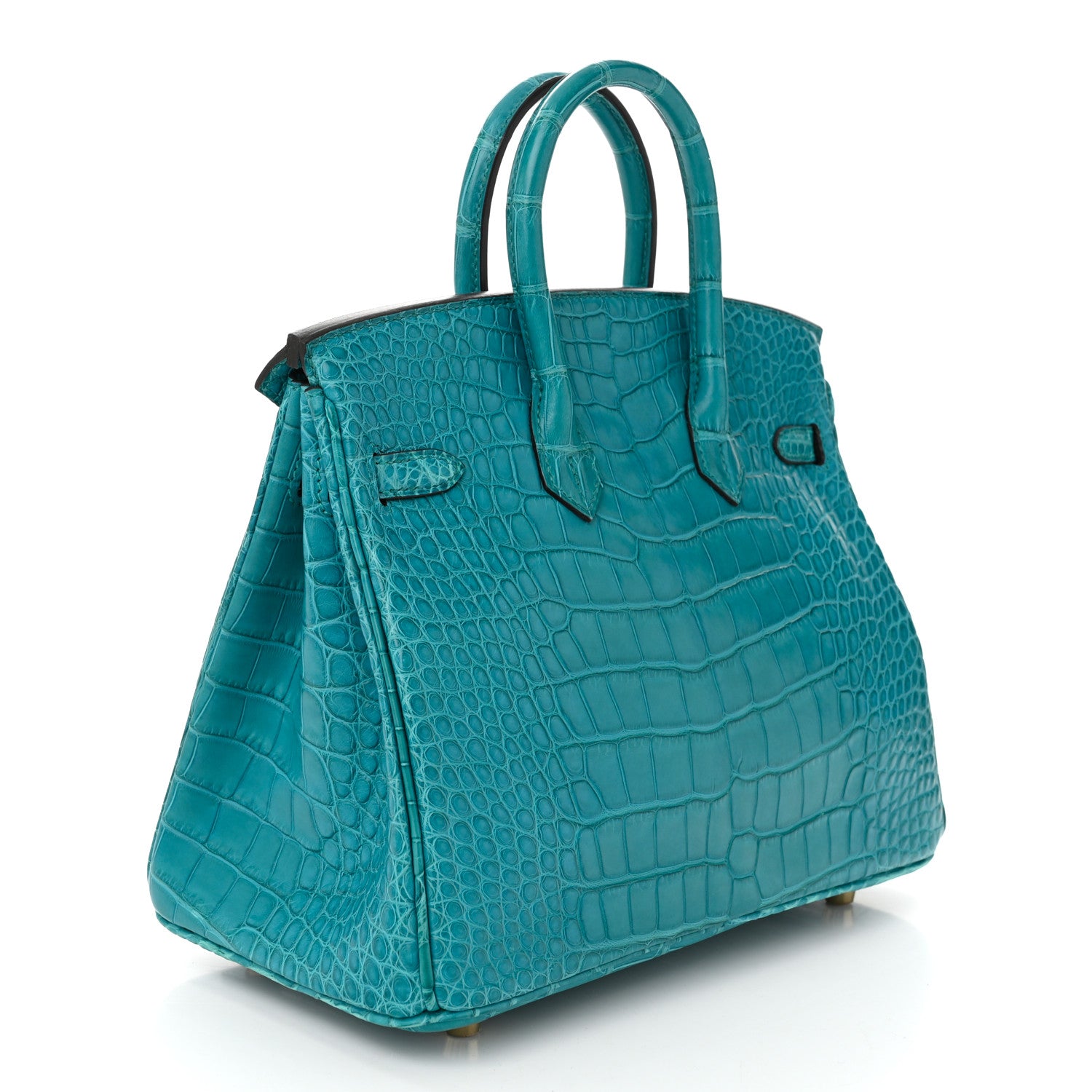 Hermes Matte Alligator Birkin 25 Bleu Paon 3 of 11